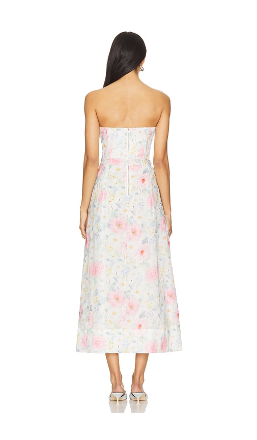  Bardot Midikleid Zum Binden Mit Floralem Print In Ivory. Größe 8. Also In 10. 