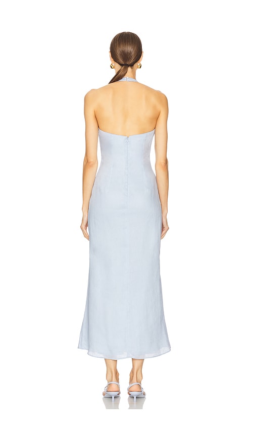  Bardot Midikleid Mit Neckholder Paola In Baby Blue. Größe 2. Also In 6, 8, 10, 12. 