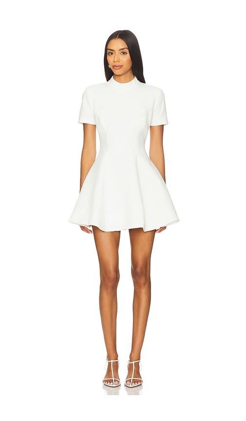 Zephyra Collar Mini Dress in White. - size 8 (also in 10, 12, 2, 4, 6)