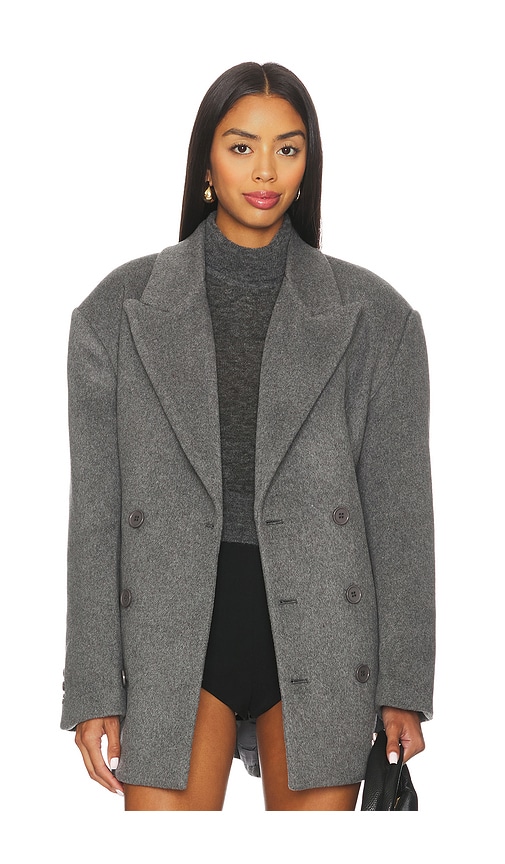 Classic Oversized Hailey Coat in Dove Grey