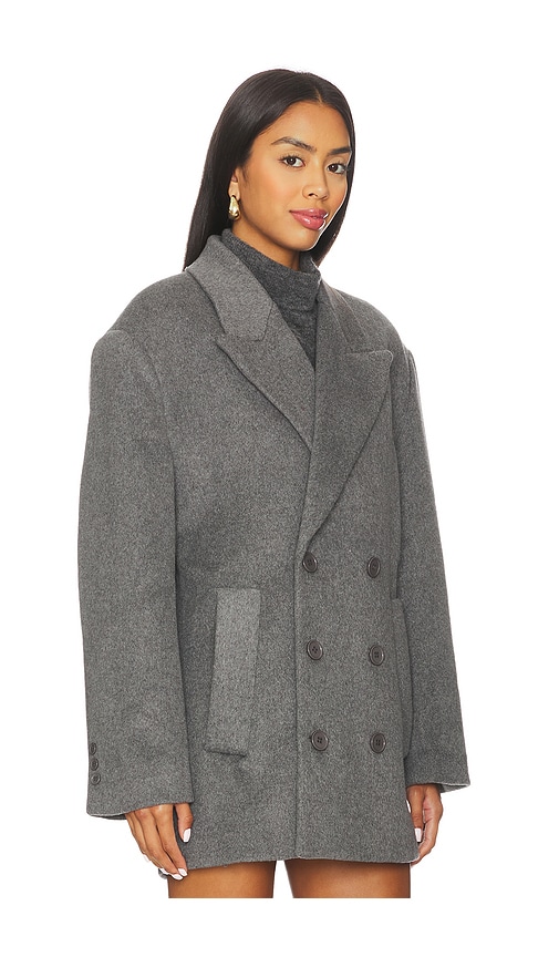  Bardot Mantel Classic In Grey. Größe S/m. Also In M/l. 