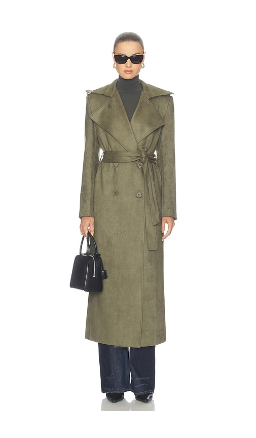 Kira Faux Suede Trench Coat