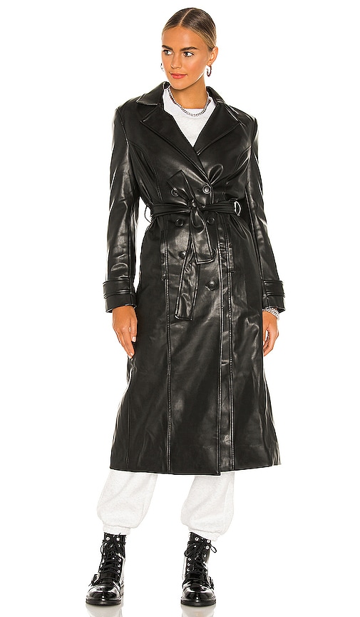Vegan Leather Trench Coat Bardot $199 BEST SELLER