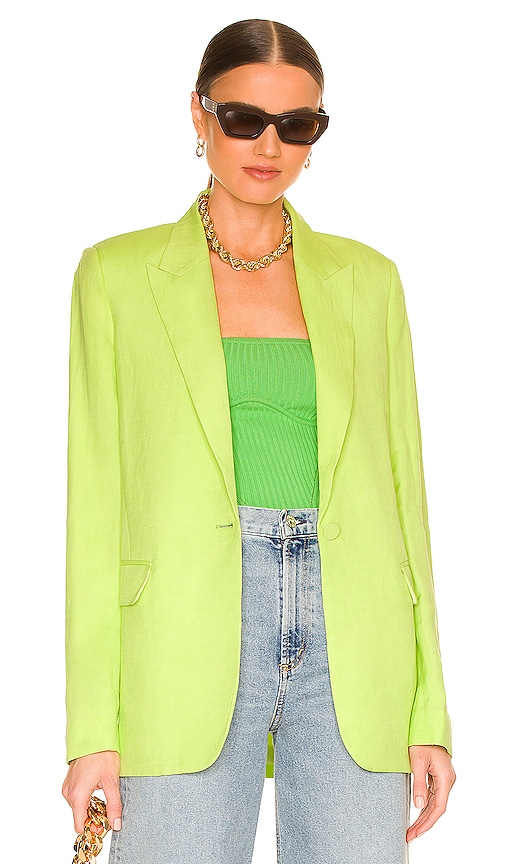 Bardot x REVOLVE Summer Linen Blazer in Lime | REVOLVE