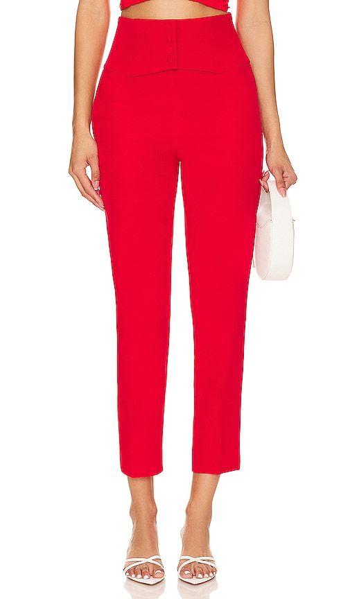 Bardot Corset Trouser In Red