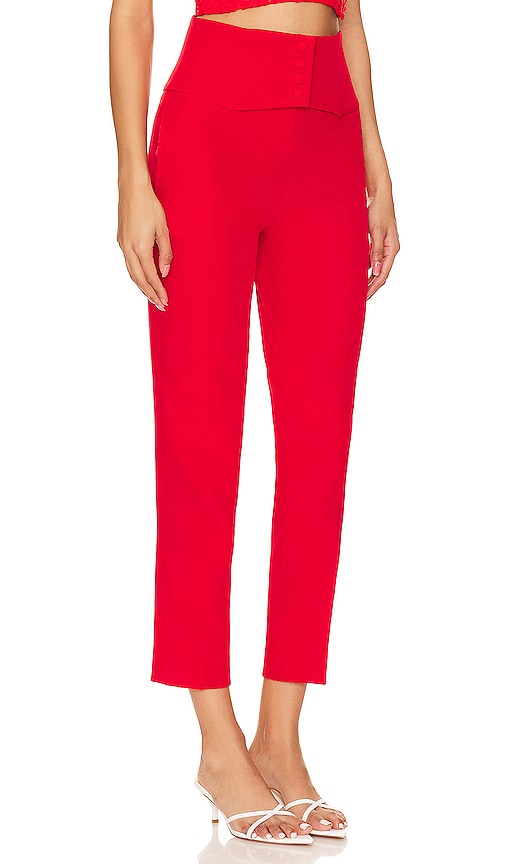 Shop Bardot Corset Pant In Red