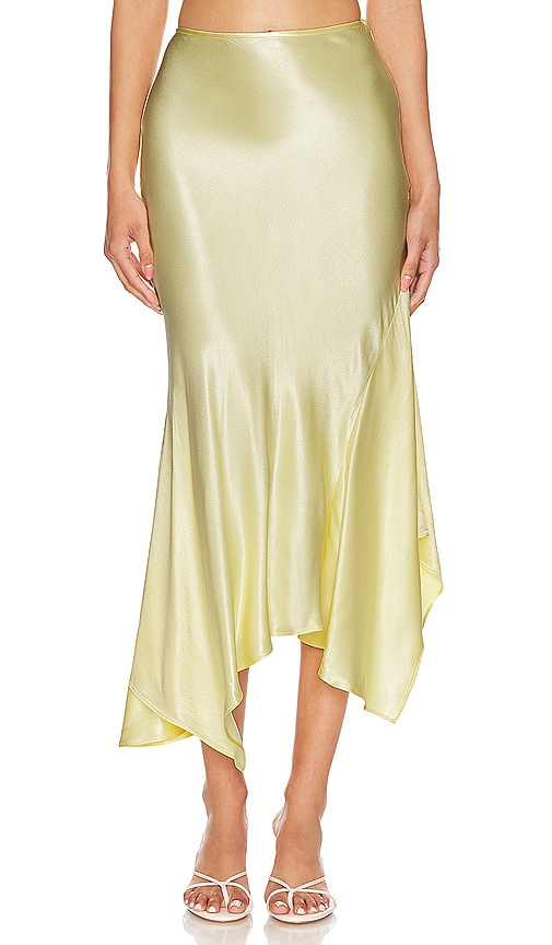 Bardot Suki Midi Skirt in Canary Yellow