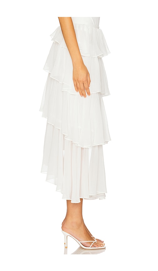 Bardot Adelene Frill Midi Skirt In White