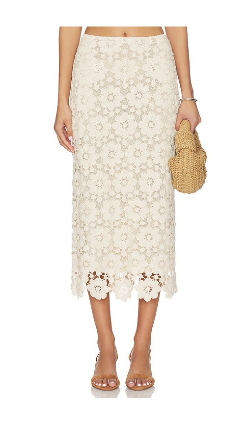 Veneta Crochet Midi Skirt