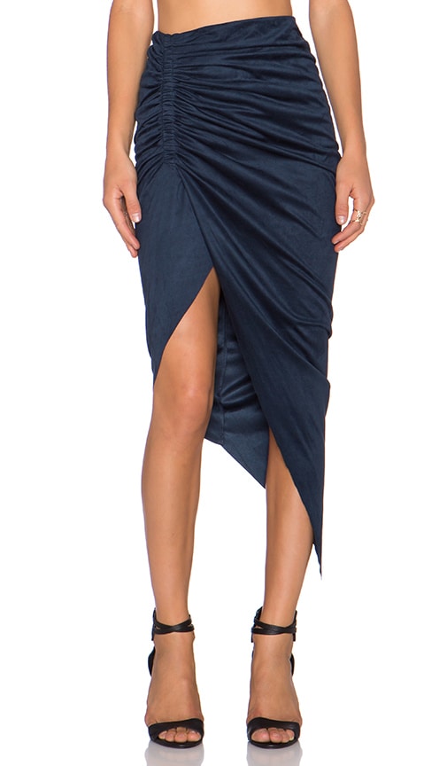Sueded Ruched Skirt
