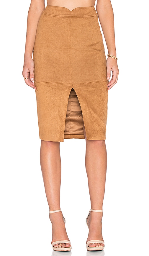 Sueded Midi Skirt