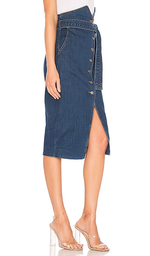 denim skirt bardot