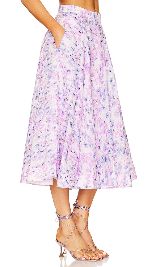 Shop Bardot Mirabelle Midi Skirt In Lilac Floral