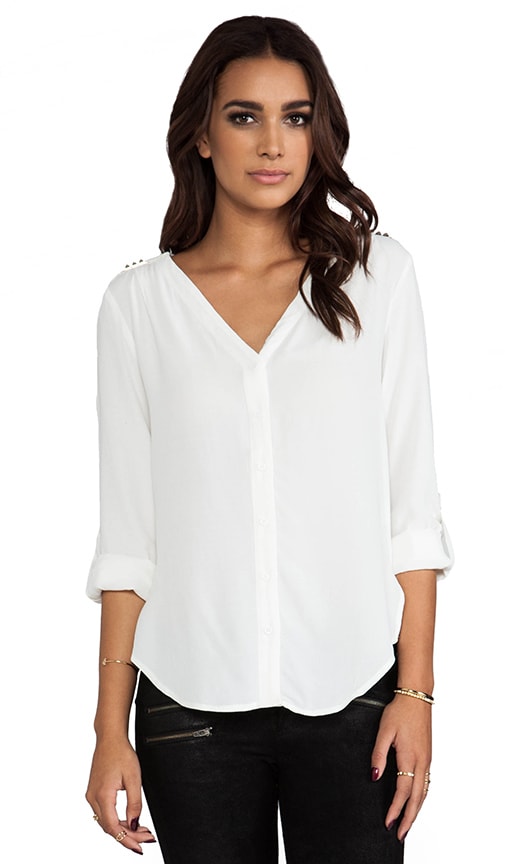 Studded Button Down Blouse