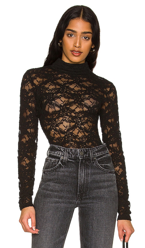 Bardot Vezza Lace Bodysuit in Black | REVOLVE