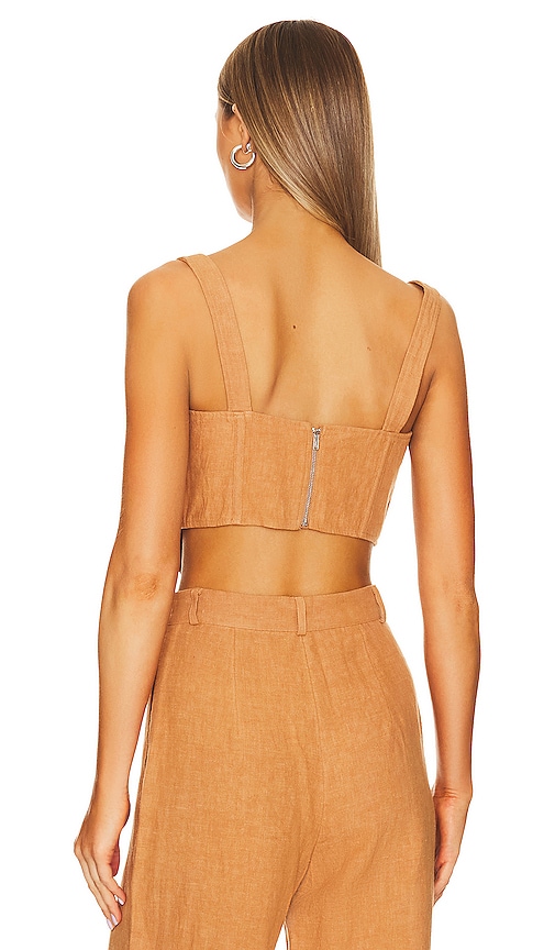  Bardot Oberteil Linen In Tan. Größe 4. Also In 10. 