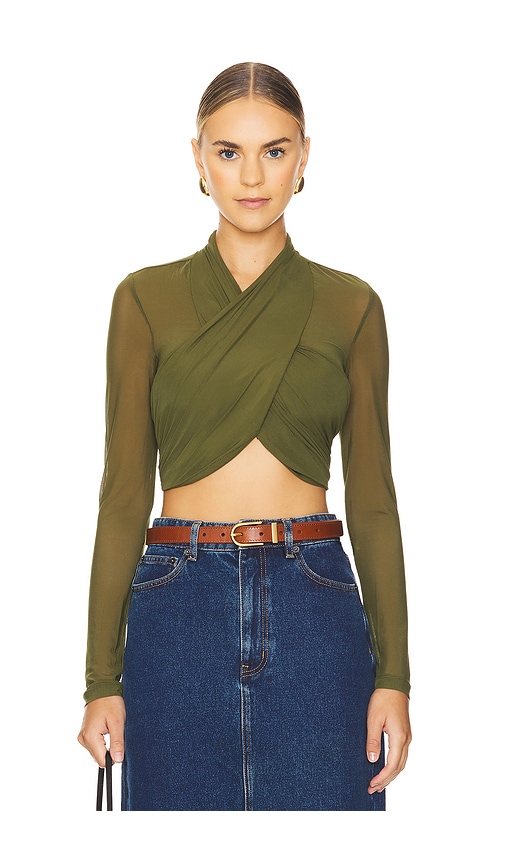 Shop Bardot Aliyah Top In Green