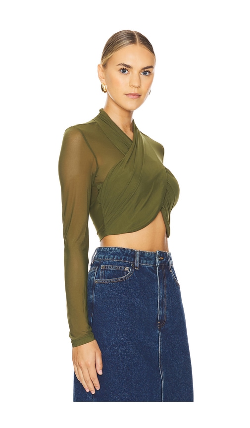 Shop Bardot Aliyah Top In Green