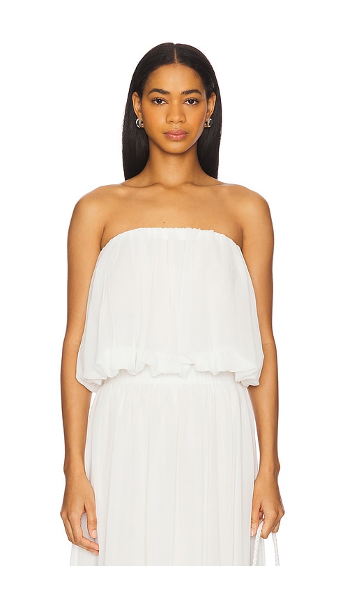 Lissett Soft Balloon Top in White. - size 6 (also in 10, 12, 2, 4, 8)