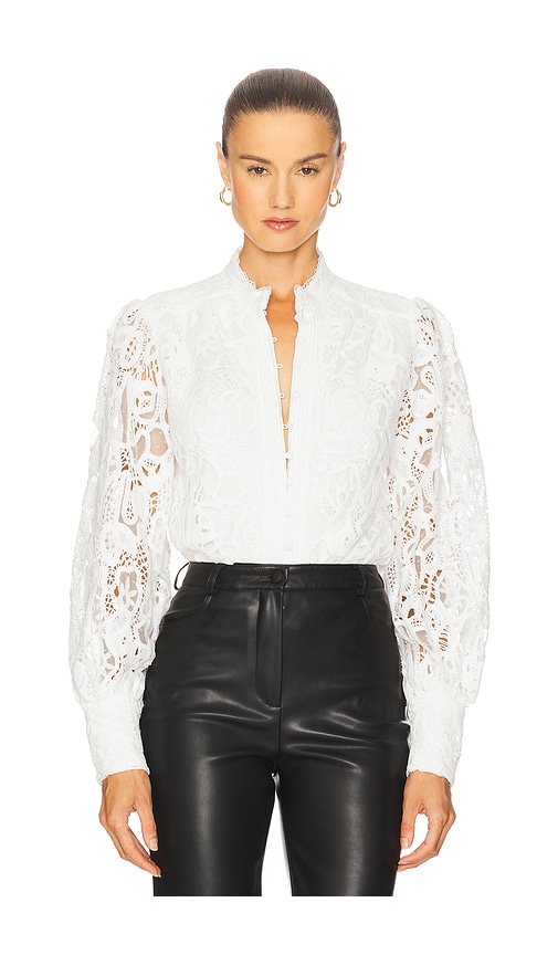 Remy Lace Bodysuit in White. - size 10 (also in 12, 2, 4, 6, 8) - Bardot - Modalova