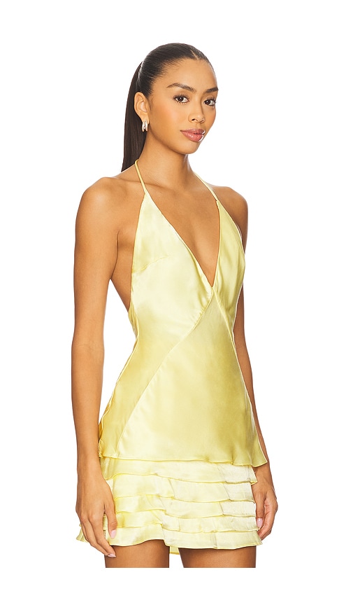 Bardot Yve Halter Neck Cami In Yellow
