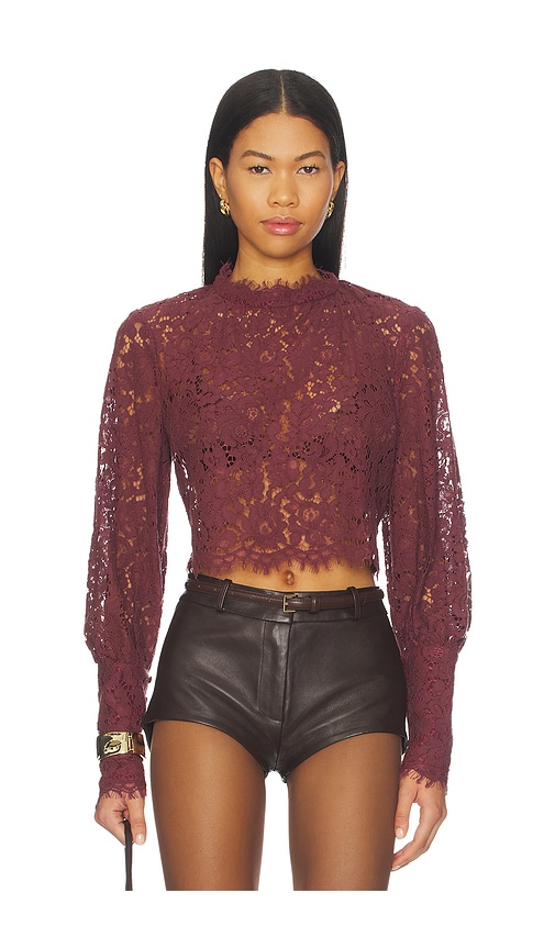 Lace Georgia Top in Deep Plum