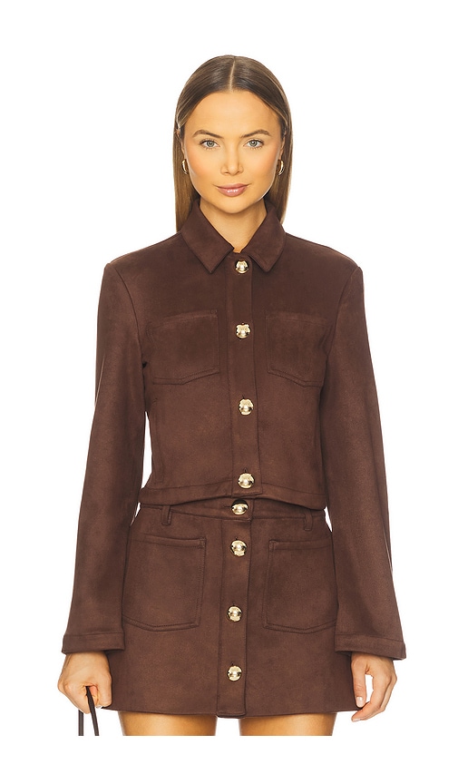 Lorenzo Vegan Suede Shirt in Chocolate