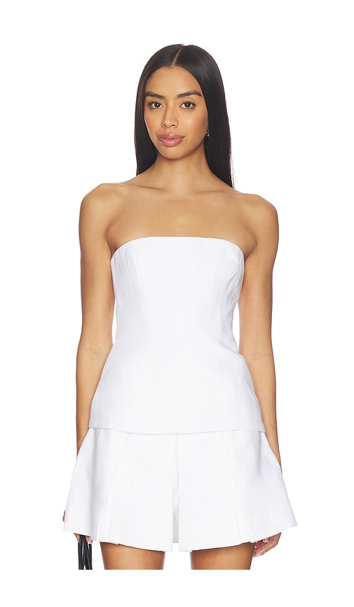 Helenia Linen Strapless Top