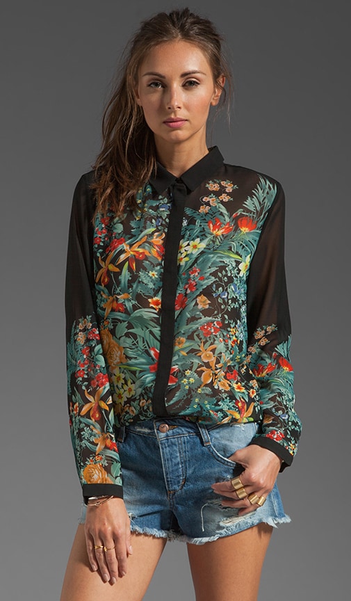 Contrast Floral Shirt