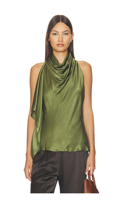 Sierra Drape Front Top by bardot in Khaki