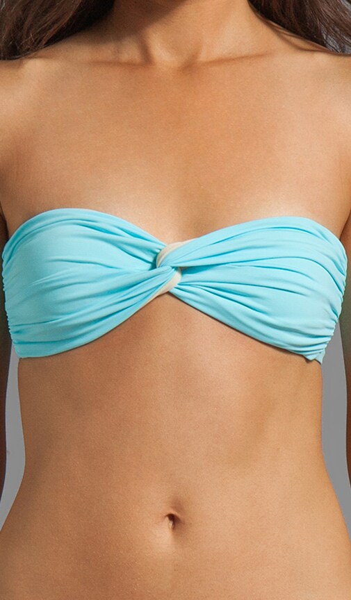 Basta Surf Tonga Reversible Bungee Bandeau Bikini Top In Sailing And New Nude Revolve