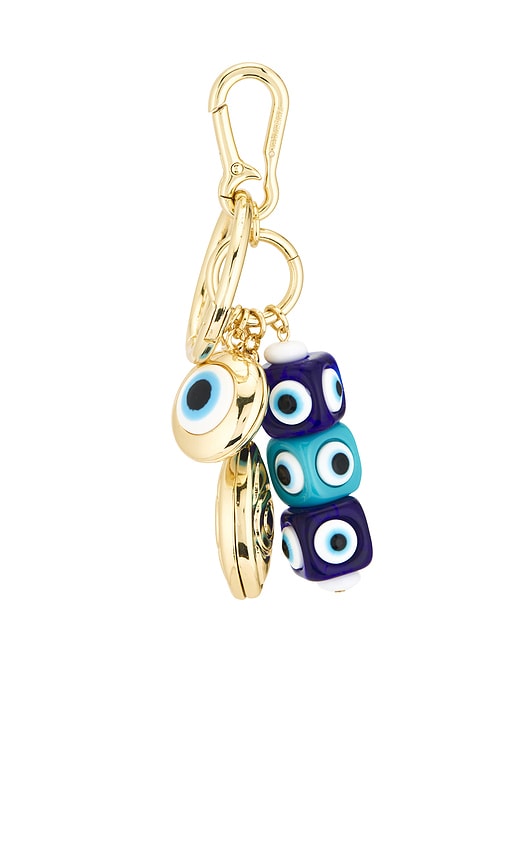 Eyes For The Good Life Bag Charm in Metallic Gold.