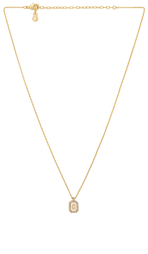 Baublebar Pearl Initial Necklace In Gold