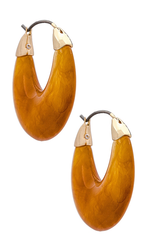 BaubleBar Tia Earrings in Metallic Gold.