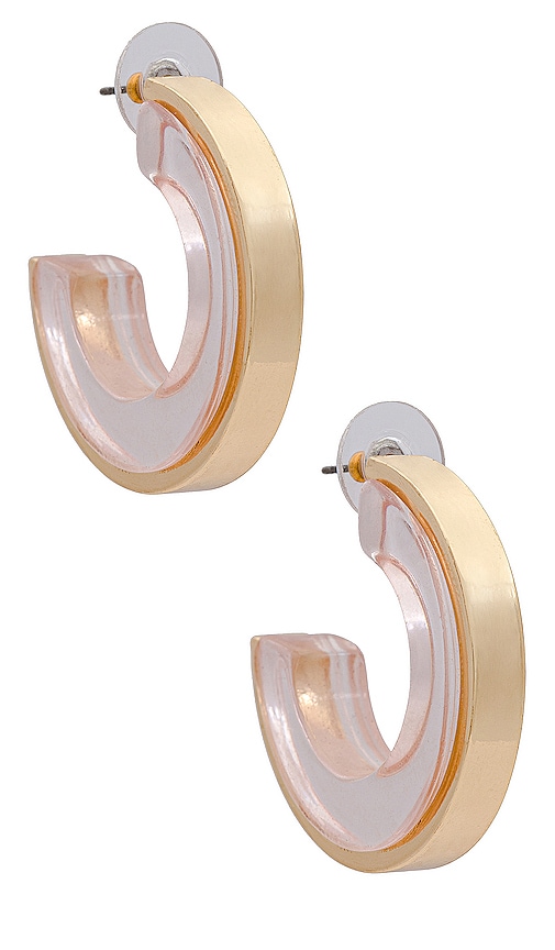 BaubleBar Viola Earrings in Metallic Gold.