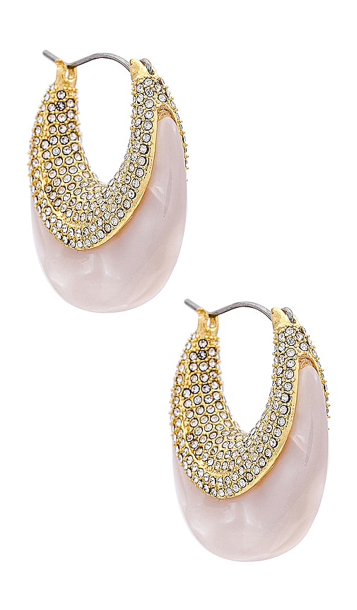 BaubleBar Zuri Earrings in Metallic Gold.
