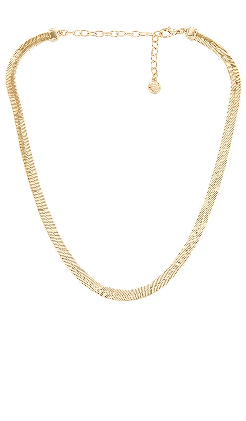 BaubleBar Gia Herringbone Necklace in Gold | REVOLVE