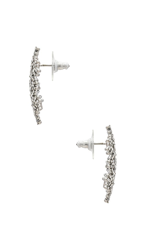 Baublebar Blanche Pave Snowflake Statement Stud Earrings In Silver Tone In Metallic Silver