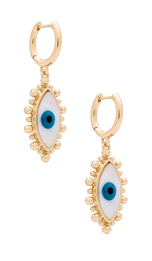 Look Out Earrings in Metallic Gold.
