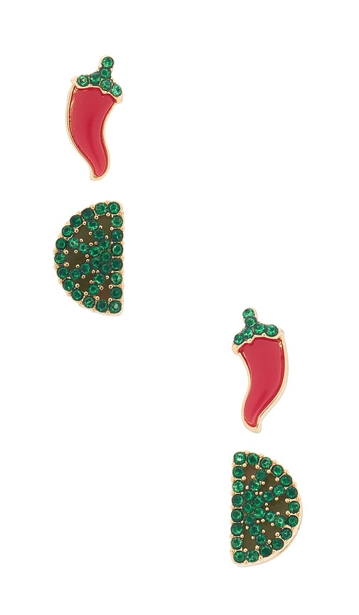Baublebar Chili Lime Earrings Set In Green
