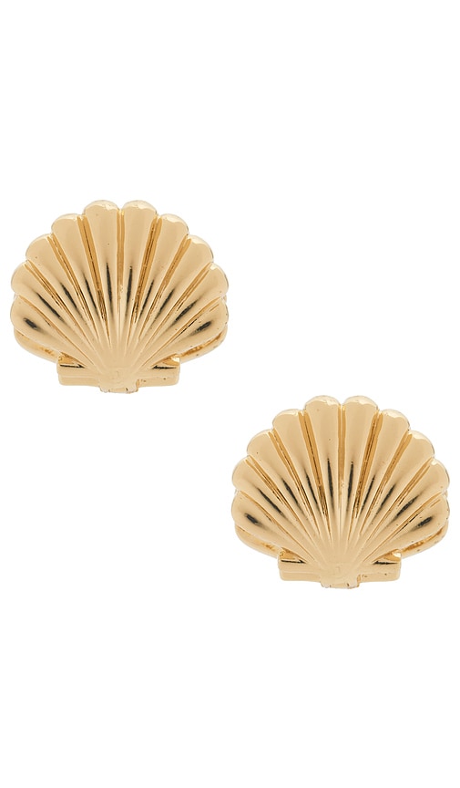 Sandy Earrings in Metallic Gold.