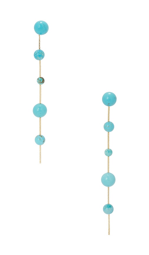 Madeline Earrings in Teal.