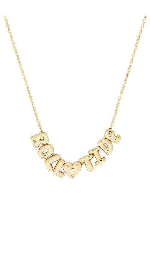 Baublebar University Of Alabama Slogan Bubble Necklace In Gold