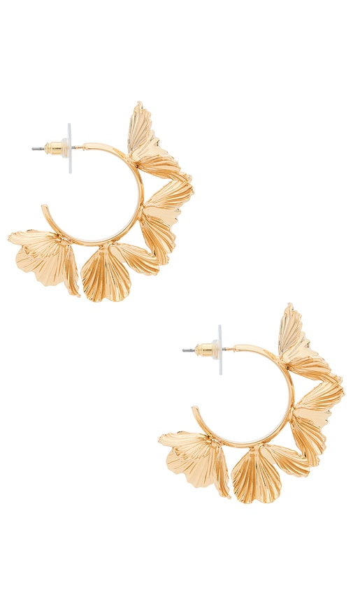 Baublebar Fiorella Floral Hoop Earrings In Gold
