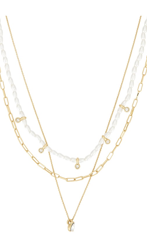 Baublebar Layered Pearl Necklace In Gold