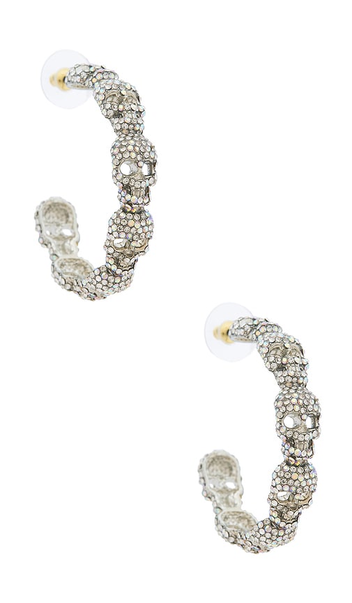 BaubleBar Skull Hoop Earrings
