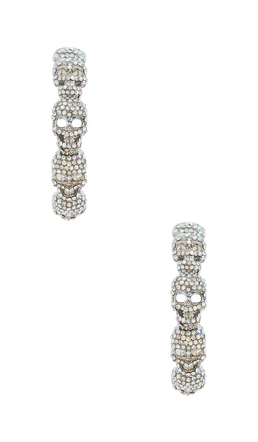  Baublebar Creolen Skull In Metallic Silver. 