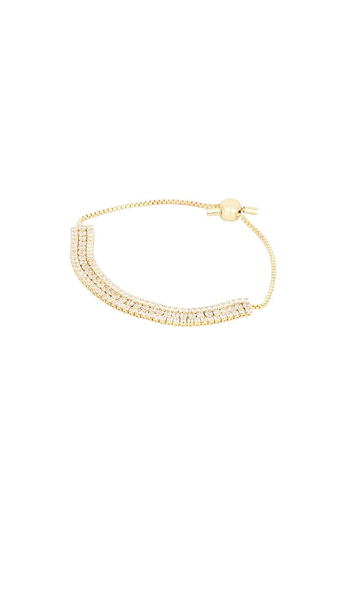 Baublebar Layered Crystal Pull Tie Bracelet In Gold