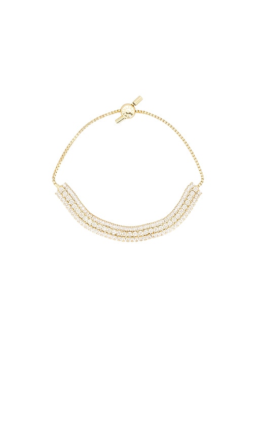 Baublebar Layered Crystal Pull Tie Bracelet In Gold