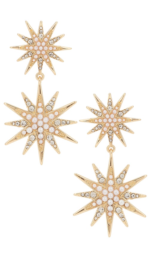 Baublebar Lyra Starburst Statement Earrnigs In Gold